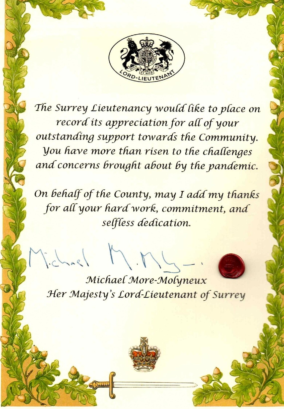 Certificate