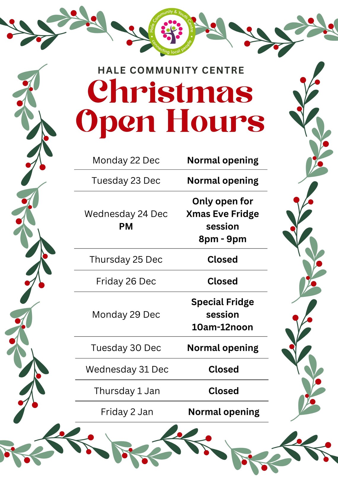 Dec - Openings