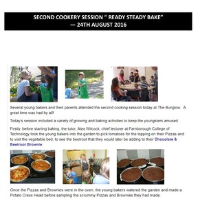 Second Cookery Session