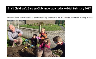 Y1 Children's Garden Club underway today...