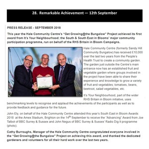 Remarkable Achievement - 12th September