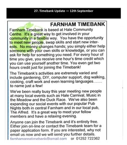 Timebank - 12th September