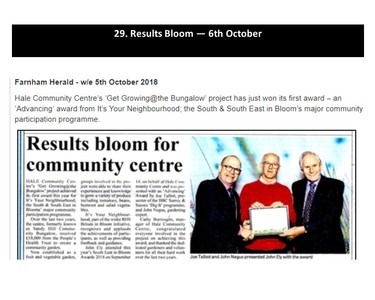 Results Bloom - 6th October