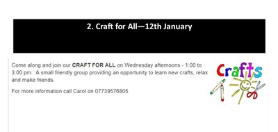 Craft for all - 12th January