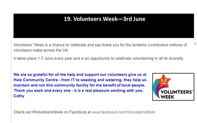 Volunteers Week - 3rd June