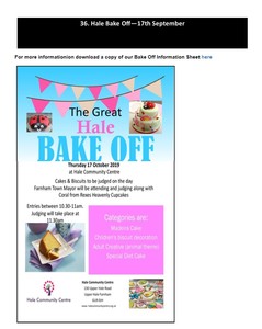 Hale Bake Off - 17th September