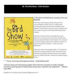 The Bird Show - 15th October