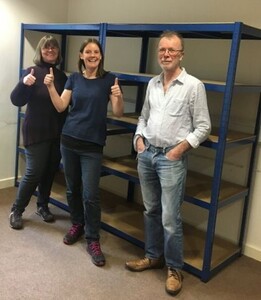 Community Fridge & Cupboard new shelving